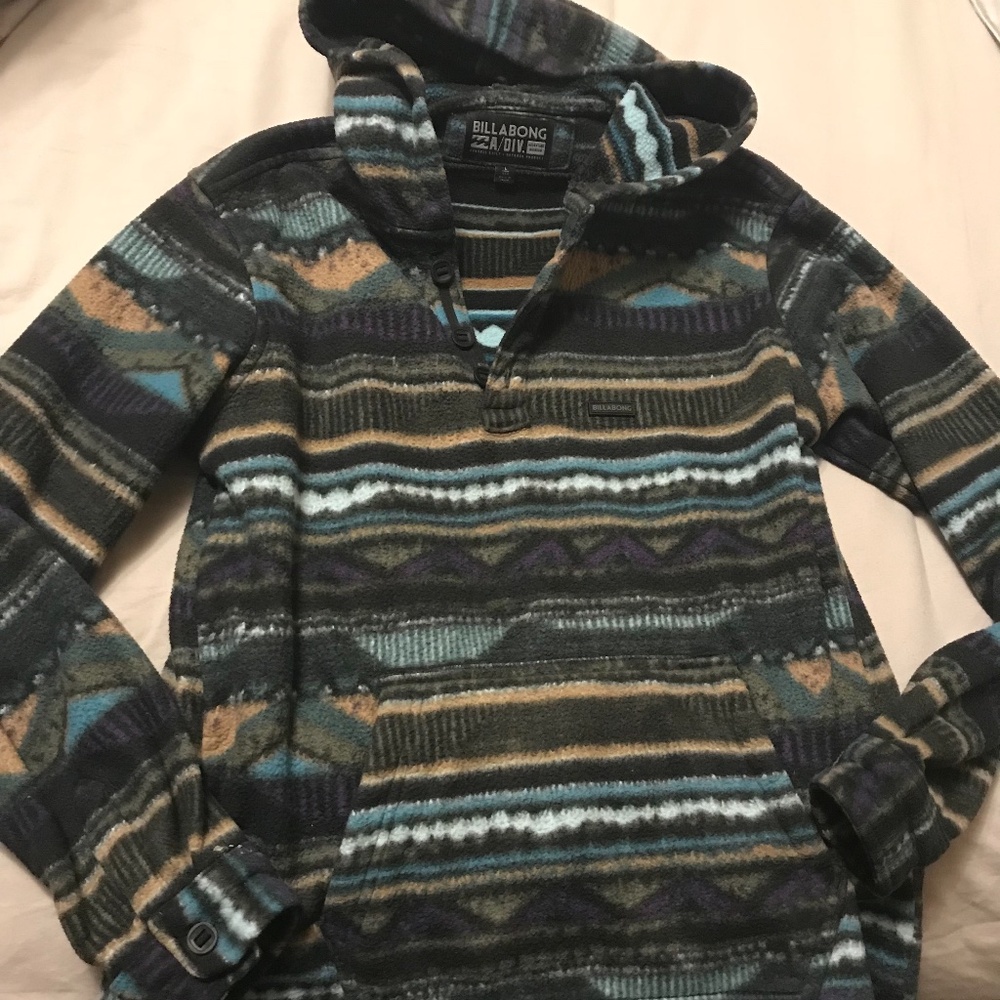 Billabong Fleece Hooded Kangaroo Sweater - Youth Large